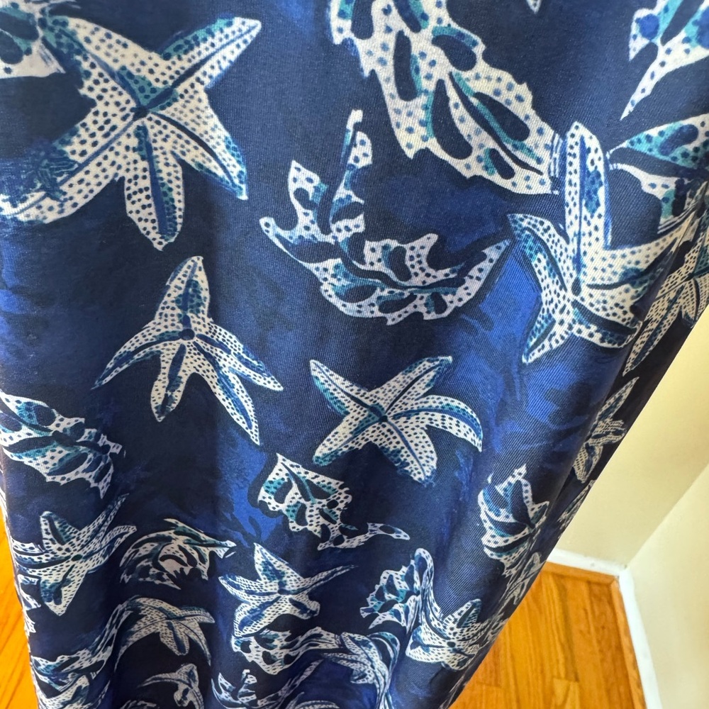 CABANA LIFE Blue Dress Coastal Seastar Starfish UPF 50 Swim Cover Up Tunic NWT - Picture 3 of 9